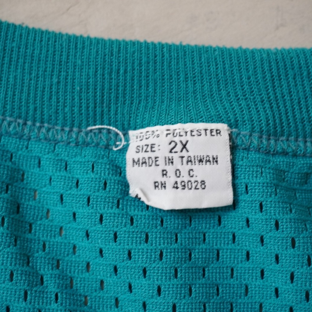 Vintage Miami 13 Mesh Jersey 2X Mens 90s Teal Football Gameday Esprit by Campus - Picture 5 of 8